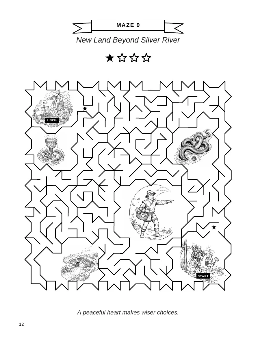 New Land Beyond Silver River sample puzzle page