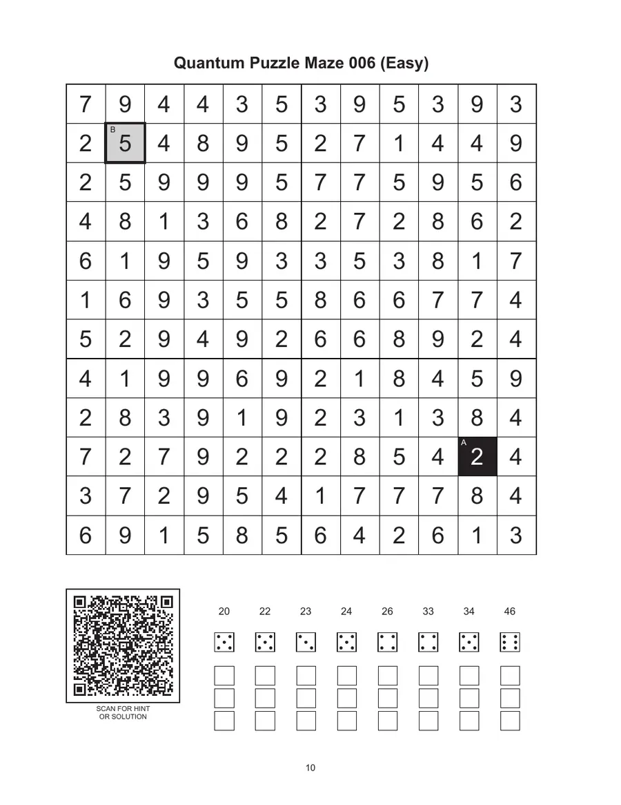 Quantum Puzzle Maze 006 sample puzzle page